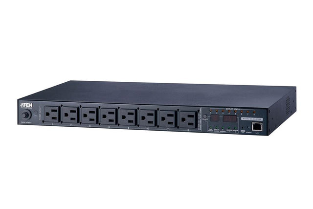 KP1830N Aten 8-Port 120V AC 30A 8 x NEMA 5-15R 1U Rack-Mountable Power Distribution Unit (PDU) (Refurbished)