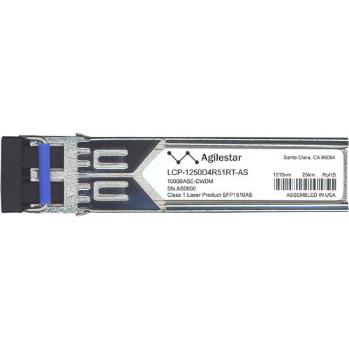 LCP-1250D4R51RT-AS Agilestar 1.25Gbps 1000Base-CWDM Single-mode Fiber 80km 1510nm Duplex LC Connector SFP Transceiver Module for Delta Compatible