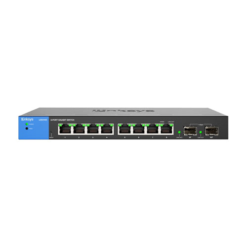 LGS310C Linksys Business 8 x Ports 1000Base-T + 2 x Ports SFP Layer 3 Managed Gigabit Ethernet Switch