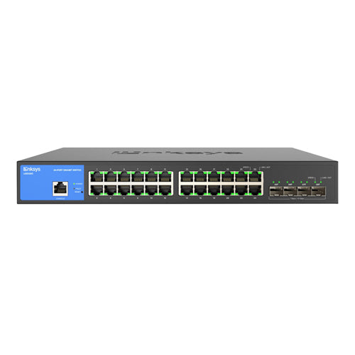 LGS328C Linksys Business 24 x Ports 1000Base-T + 4 x Ports SFP+ Layer 3 Managed Gigabit Ethernet Network Switch