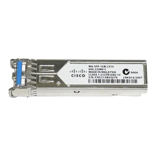 MA-SFP-1GB-LX10 Cisco 1Gb/s 1000Base-LX Single-Mode Fibre 1310nm 10km Duplex LC Connector SFP Transceiver Module