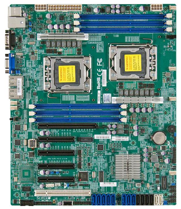 MBD-X9DBL-IF-O SuperMicro Dual Socket LGA 1356 Intel C602 Chipset Xeon E5-2400/ E5-2400 v2 Series Processors Support DDR3 6x DIMM 8x SATA2 3.0Gbps Extended Server Motherboard