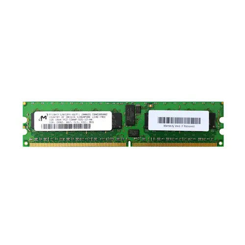 MT18HTF12872PY-667F1 - Micron 1GB DDR2-667MHz PC2-5300 ECC Registered CL5 240-Pin DIMM Single Rank Memory Module