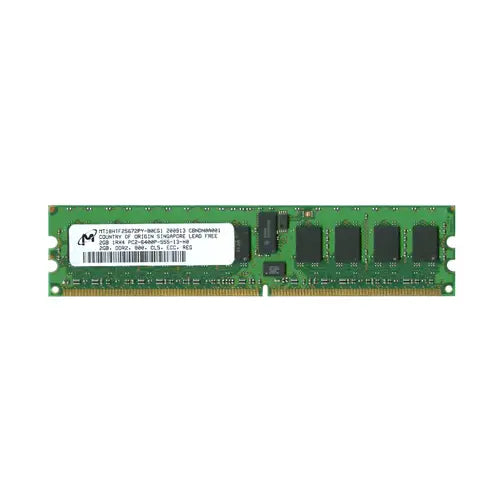 MT18HTF25672PY-80EG1 - Micron 2GB DDR2-800MHz PC2-6400 ECC Registered CL5 240-Pin DIMM Single Rank Memory Module