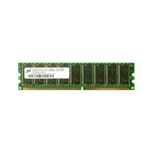 MT9VDDT6472AY-335F1 - Micron 512MB DDR-333MHz PC2700 ECC Unbuffered CL2.5 184-Pin DIMM Single Rank Memory Module