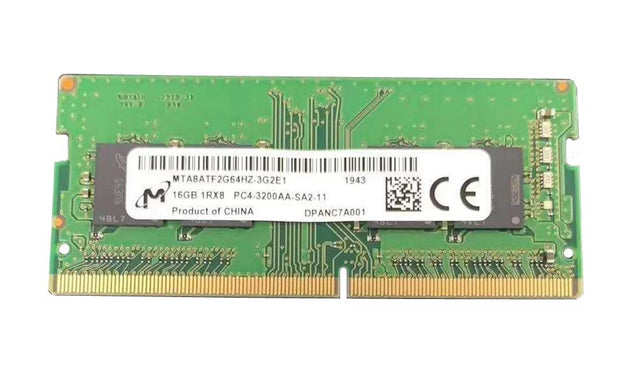 MTA8ATF2G64HZ-3G2 Micron 16GB PC4-25600 DDR4-3200MHz non-ECC Unbuffered CL22 260-Pin SoDimm 1.2V Single Rank Memory Module