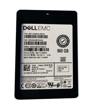 Dell - MZ7LH960HAJR0D3 - 960GB TLC SATA 6Gbps (AES-256 / PLP) 2.5-inch Internal Solid State Drive (SSD)