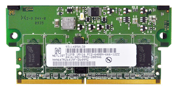 NHN647R26415F-D64NMG Netlist 512MB PC2-6400 DDR2-800MHz CL6 Memory Module For Dell H700 RAID Controller