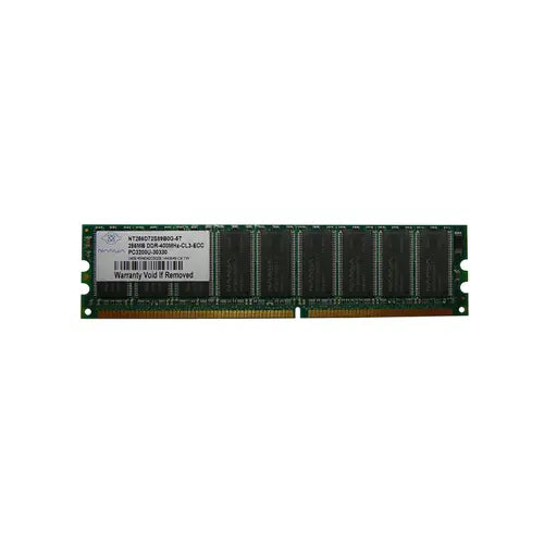 NT256D72S89B0G-5T - Nanya 256MB DDR-400MHz PC3200 ECC Unbuffered CL3 184-Pin DIMM Memory Module