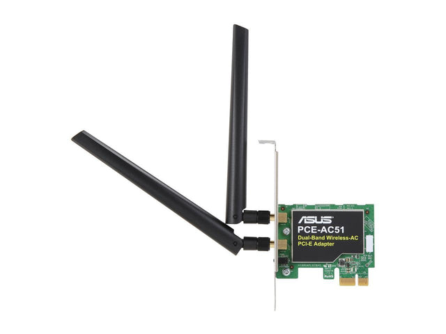 PCE-AC51 - Asus PCE-AC51 Wireless AC750 PCIe Adapter Card for Dual-Band 2x2 802.11AC WiFi