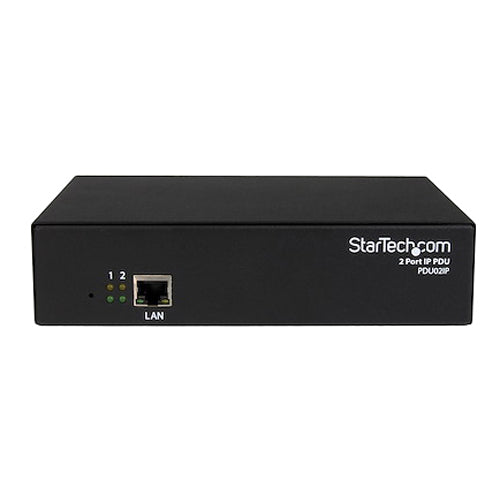 PDU02IP StarTech 2-Port Switched IP Pdu Single-Phase Remotely Managed IP Power Switch External Network Black