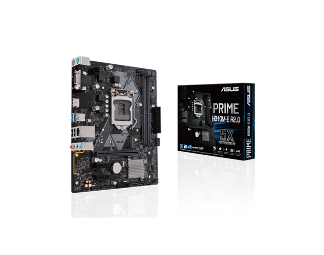 PRIME H310M-E R2.0 - Asus Socket LGA1151 Intel H310 Chipset Micro-ATX System Board (Motherboard) Supports Core i7/Core i5/Core i3/Pentium/Celeron Series DDR4 2x DIMM