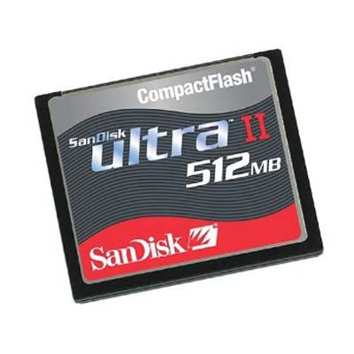 SDCFH-512-784 SanDisk 512MB Ultra II CompactFlash (CF) Memory Card