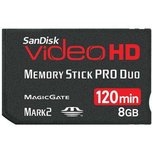 SDMSPDHV-008G-A15 SanDisk 8GB Video HD Memory Stick PRO Duo Flash Memory Card