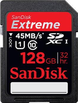 SanDisk - SDSDRX3-128G-A21 - 128GB Extreme SDXC UHS-I up to 45MB/sec Class 10 Memory Card