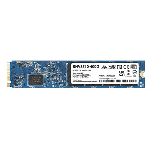 SNV3510-400G Synology SNV3510 Series 400GB PCI Express NVMe 3.0 x4 (RoHS) M.2 22110 Solid State Drive