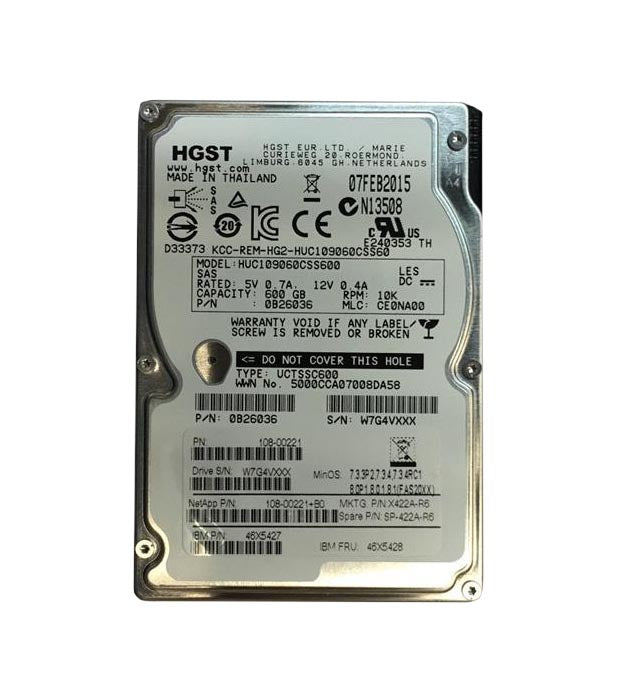 SP-422A-R6 - Netapp 600GB 10000RPM SAS 6Gb/s 2.5-Inch Hard Drive