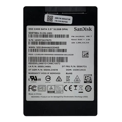 SSS0L24681 Lenovo 512GB SATA 6Gb/s 2.5-Inch Solid State Drive