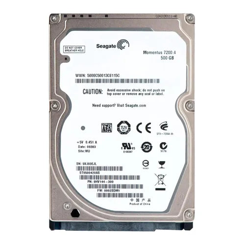 ST9500420AS Seagate Momentus 7200.4 Series 500GB 7200RPM SATA 3Gb/s 16MB Cache (CE) 2.5-Inch Hard Drive