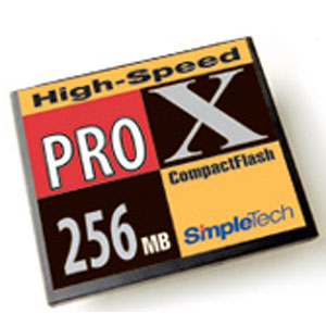 STI-PRO/256 SimpleTech ProX 256MB CompactFlash (CF) Memory Card