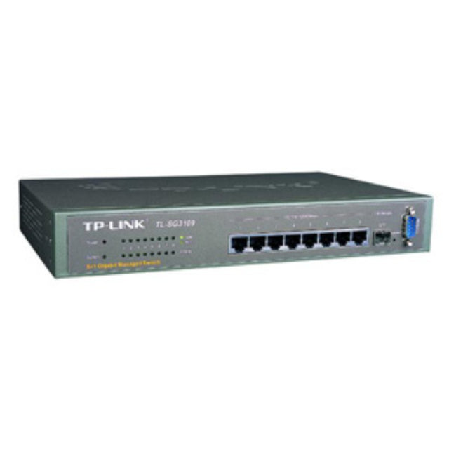 TL-SG3109 - TP-LINK 8 x Ports 1GBase-T + 1 x Port SFP L2 Managed 1RU GE Network Switch