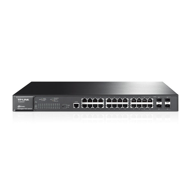 TL-SG3424P - TP-LINK 24 x Ports PoE+ 1GBase-T + 4 x Combo L2 Managed 1RU GE Network Switch