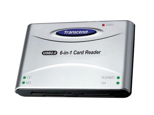 TS0MFLRD6A Transcend 6-in-1 USB 2.0 External Card Reader