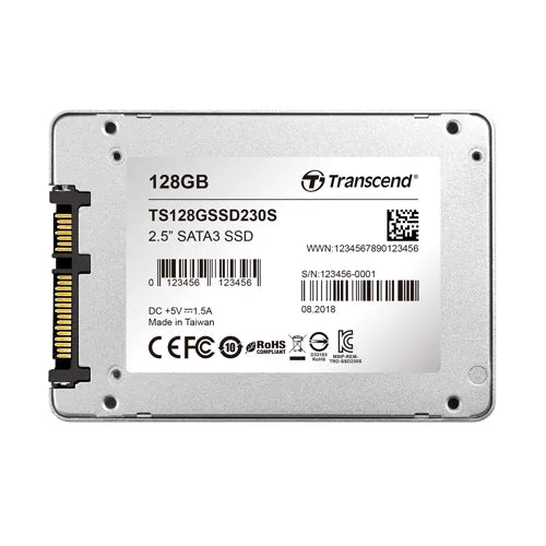 TS128GSSD230S Transcend SSD230S 128GB Triple-Level-Cell SATA 6Gb/s 2.5-Inch Solid State Drive