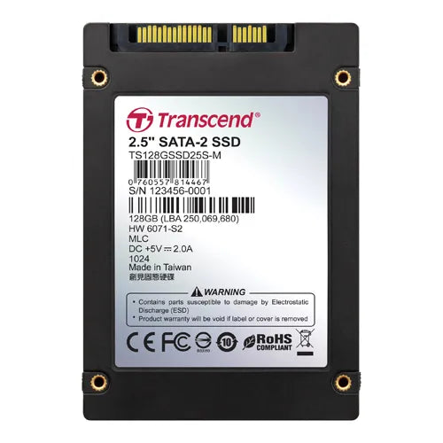 TS128GSSD25S-M Transcend 128GB SATA 1.5Gb/s 2.5-Inch Solid State Drive