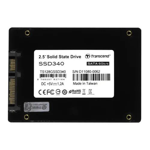 TS128GSSD340 Transcend 128GB Multi-Level Cell SATA 6Gb/s 2.5-Inch Solid State Drive