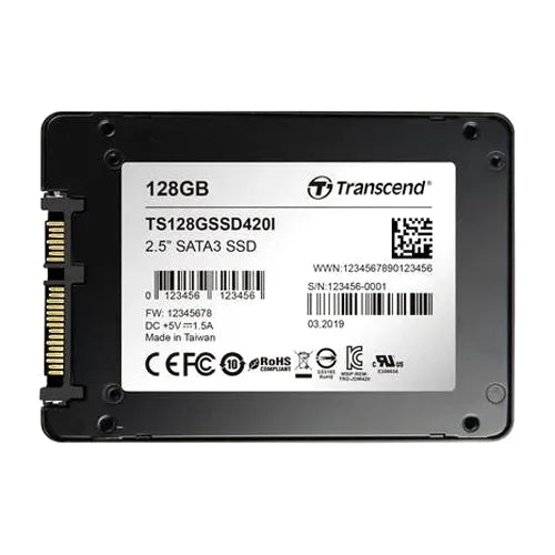 TS128GSSD420I Transcend 128GB Multi-Level Cell SATA 6Gb/s 2.5-Inch Solid State Drive