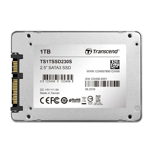 TS1TSSD230S Transcend SSD230S 1TB Triple-Level-Cell SATA 6Gb/s 2.5-Inch Solid State Drive