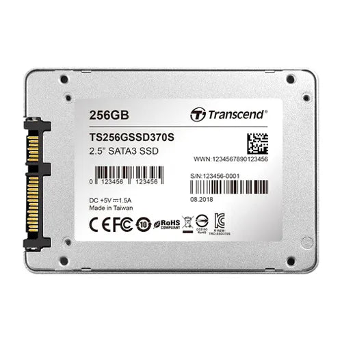 TS256GSSD370S Transcend 256GB Multi-Level-Cell SATA 6Gb/s 2.5-Inch Solid State Drive