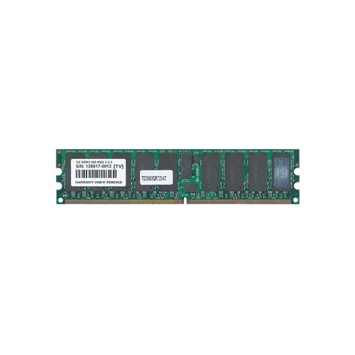 TS256MQR72V4T - Transcend 2GB DDR2-400MHz PC2-3200 ECC Registered CL3 240-Pin DIMM Single Rank Memory Module