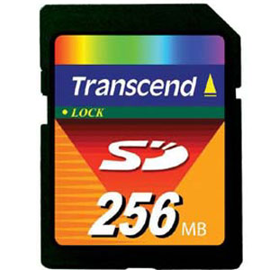 TS256MSDC Transcend 256MB SD Flash Memory Card