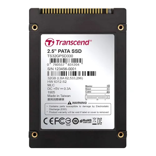 TS32GPSD330 Transcend PSD330 32GB Multi-Level Cell PATA 2.5-Inch Solid State Drive