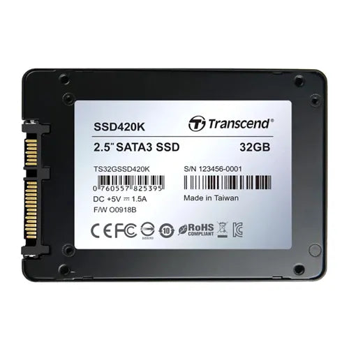 TS32GSSD420K Transcend SSD420K 32GB Multi-Level Cell SATA 6Gb/s 2.5-Inch Solid State Drive