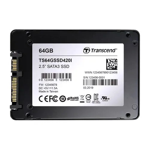 TS64GSSD420I Transcend SSD420 64GB Multi-Level Cell SATA 6Gb/s 2.5-Inch Solid State Drive