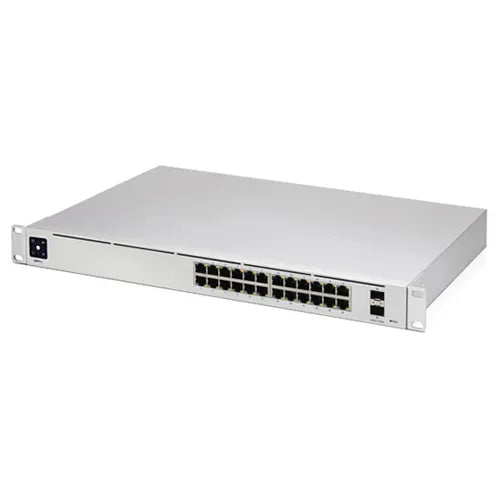 USW-PRO-24 Ubiquiti UniFi Switch Pro 24 x RJ-45 Ports 1000Base-T + 2 x SFP+ Ports Layer 3 Managed 1U Rack-mountable Gigabit Ethernet Network Switch