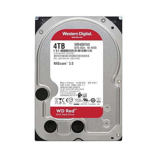 WD40EFAX Western Digital Red 4TB 5400RPM SATA 6Gb/s 256MB Cache 3.5-Inch NAS Hard Drive