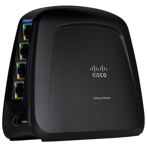 WES610N-NP Linksys Wired to Wireless-N Dual-Band Wi-Fi Bridge with 4-Port Switch (Refurbished)