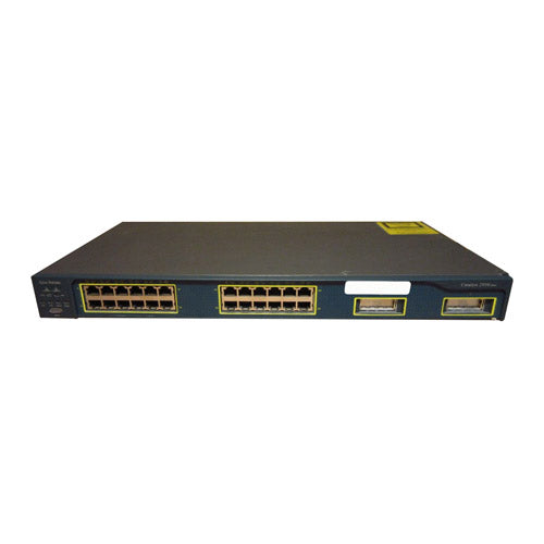 WS-C2950G-24-EI-RF Cisco Catalyst 2950 Series 2950G-24 24 x RJ-45 Ports 10/100Base-TX + 2 x GBIC Ports 1000Base-X Managed Layer 3 1U Rack-mountable Fast Ethernet Network Switch