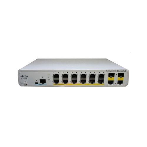 WS-C2960C-12PCL-RF Cisco Catalyst 2960-C Series 2960C-12P 12 x RJ-45 Ports PoE 10/100Base-TX + 2 x Dual Purpose Uplink Ports Layer 2 Managed 1U Rack-Mountable Fast Ethernet Network Switch