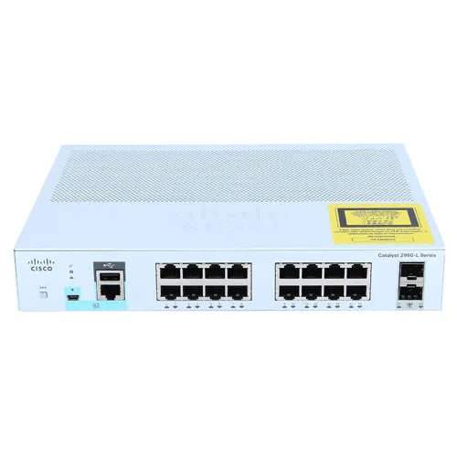 WS-C2960L-16TS-JP Cisco 16 x Ports 1000Base-T + 2 x Ports SFP Layer 2 Gigabit Ethernet Network Switch