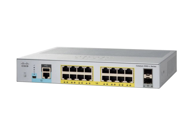 WS-C2960L16PSLL-RF - Cisco Catalyst 2960L 16P PoE+ RJ-45 Managed Switch