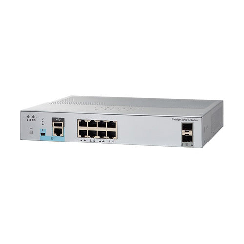 WS-C2960L8PS-LL-RF Cisco Catalyst 2960-L Series WS-C2960L-8PS 8 x Ports PoE+ 10/100/1000Base-T + 2 x SFP Ports Layer 2 Managed 1U Rack-Mountable Gigabit Ethernet Network Switch