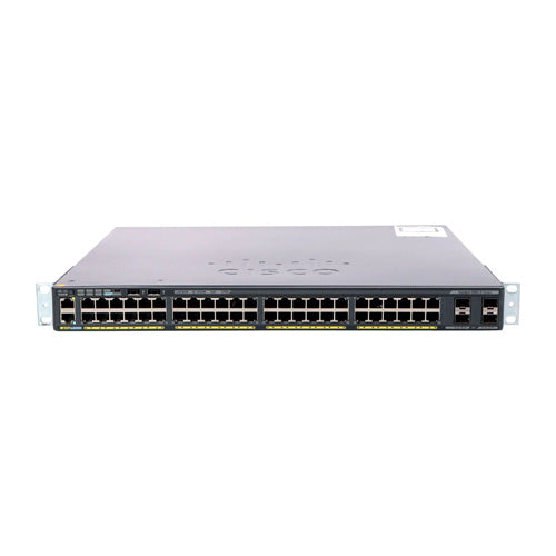 WS-C2960X48FPDL-RF Cisco Catalyst 2960-X Series 2960X-48FPD-L 48 x Ports 10/100/1000Base-T + 2 x SFP+ Ports Layer 3 Managed 1U Rack-Mountable Gigabit Ethernet Network Switch