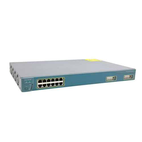 WS-C3512-XL-EN-RF Cisco Catalyst 3500 Series 3512 12 x RJ-45 Ports 10/100Base-TX + 2 x GBIC Expansion Slots Layer 2 Managed Rack-mountable Fast Ethernet Network Switch