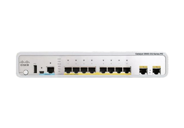 WS-C3560CPD-8PT-S - Cisco Catalyst 3560C 8P PoE RJ-45 L2 Managed Switch