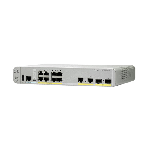 WS-C3560CX-8PCS-RF Cisco Catalyst 3560-CX Series 3560CX-8PC 8 x RJ-45 Ports PoE+ 10/100/1000Base-T + 2 x SFP Ports + 2 x Copper SFP Ports Layer 3 Managed 1U Rack-mountable Gigabit Ethernet Network Switch